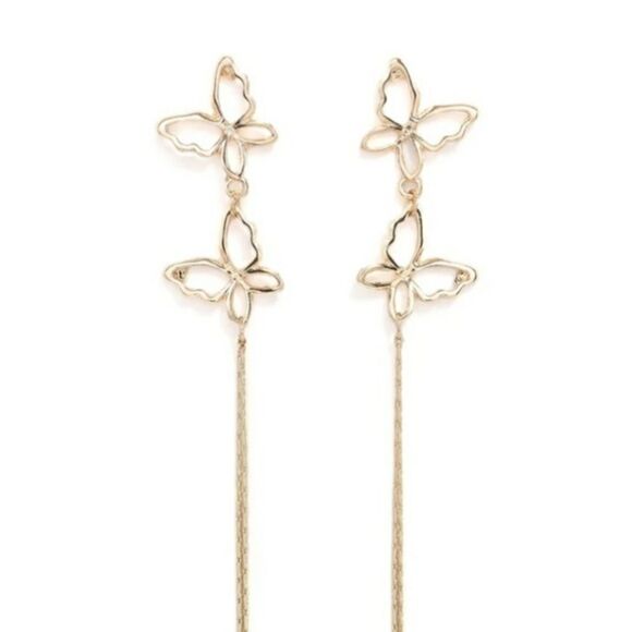 Delicate Butterfly Earrings - Picture 1 of 2